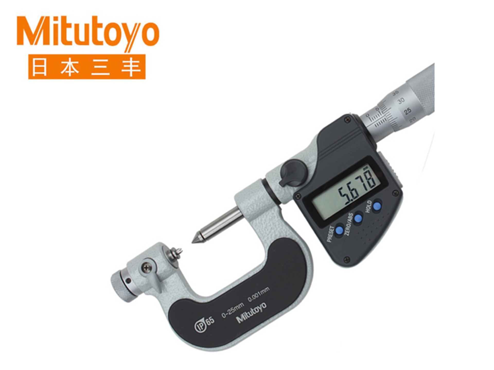 Mitutoyo三丰326 126系列IP65数显/机械式螺纹外径千分尺 可更换测砧及测微螺杆测量面型 TMC-MX ·